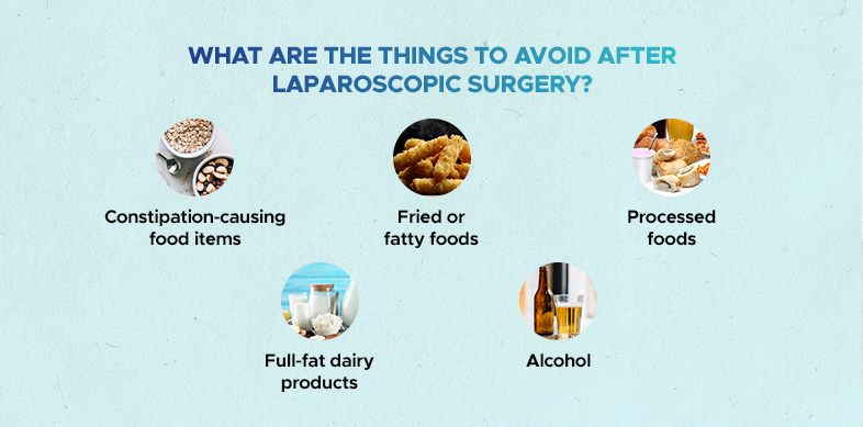 things to avoid after a laparoscopic surgery